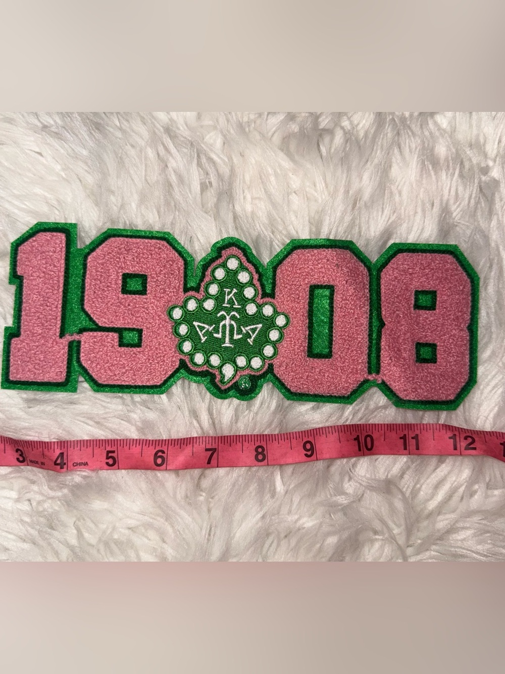 1908 Pink & Green Sorority Patch|AKA Iron On Patch
